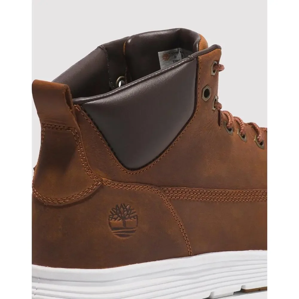 TIMBERLAND MEN'S 11.5 KILLINGTON MID LACE UP SNEAKER BOOT BROWN RUST FULL GRAIN
